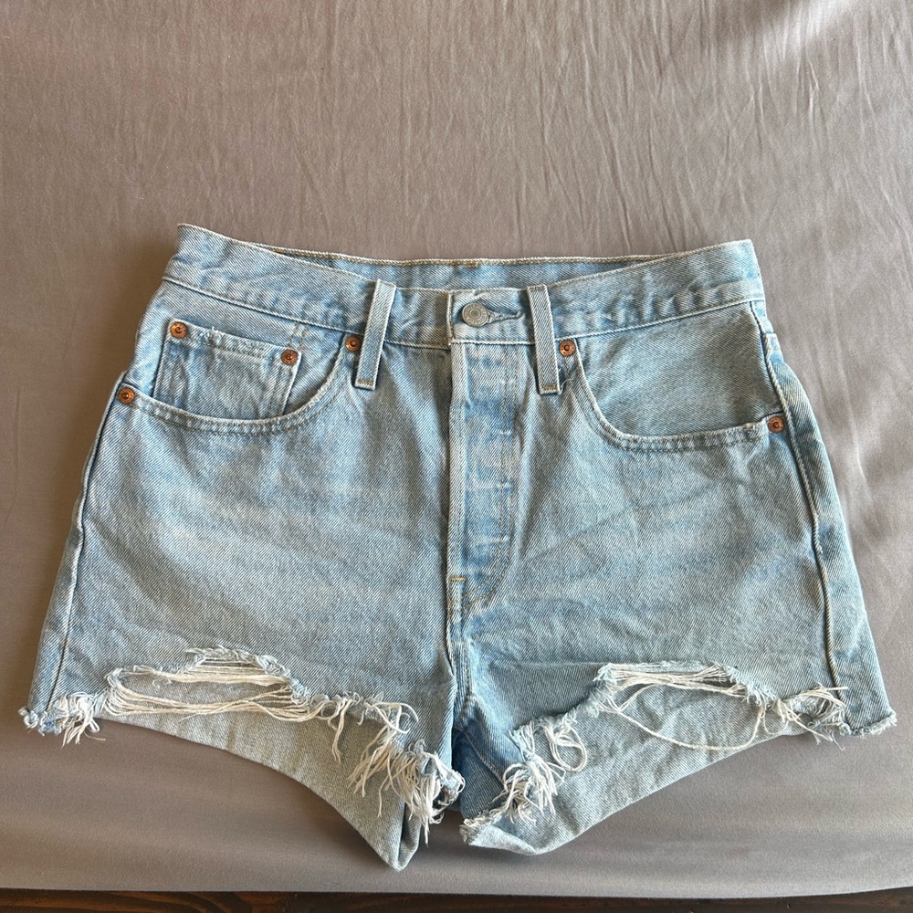 Light Blue Levi Denim Women's Shorts